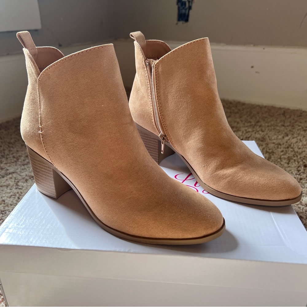 Suede Heel Bootie